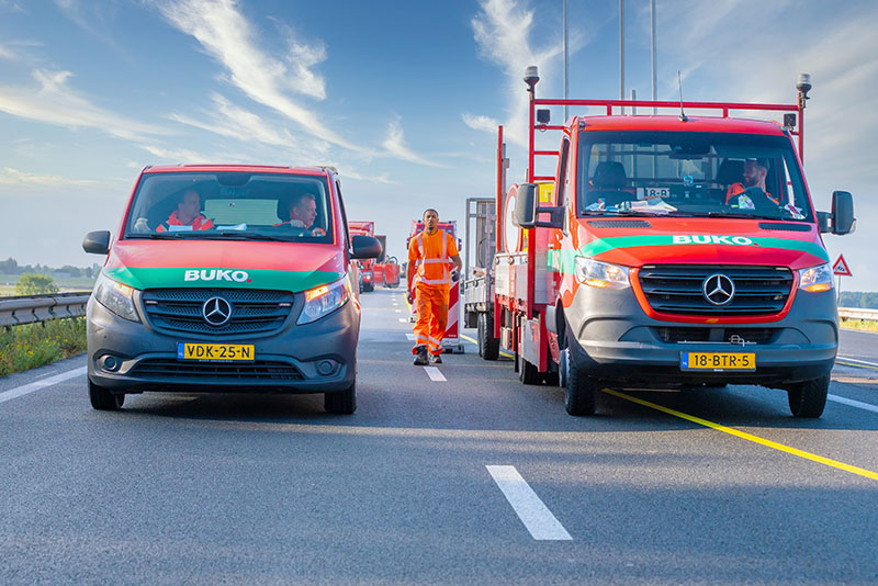 Dronefoto van bedrijventerrein in hoge resolutie